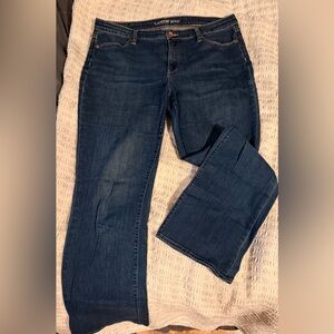 Lands' End Women's Boot Cut Jeans - Deep Blue
